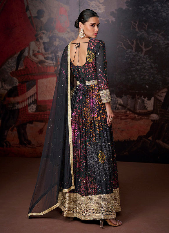 Zariveda Real Georgette Ethnic Gown