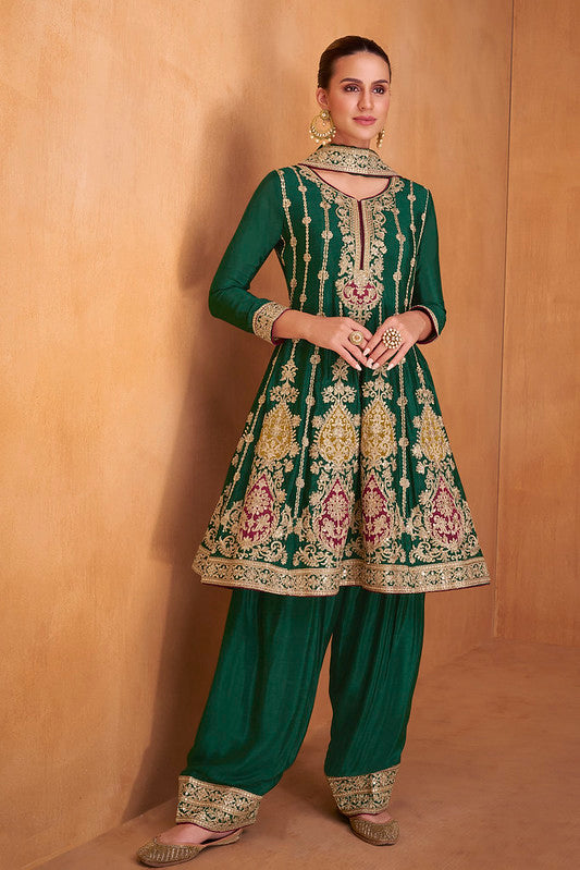 Zariveda Real Chinnon Heavy Embroidery Salwar Kameez