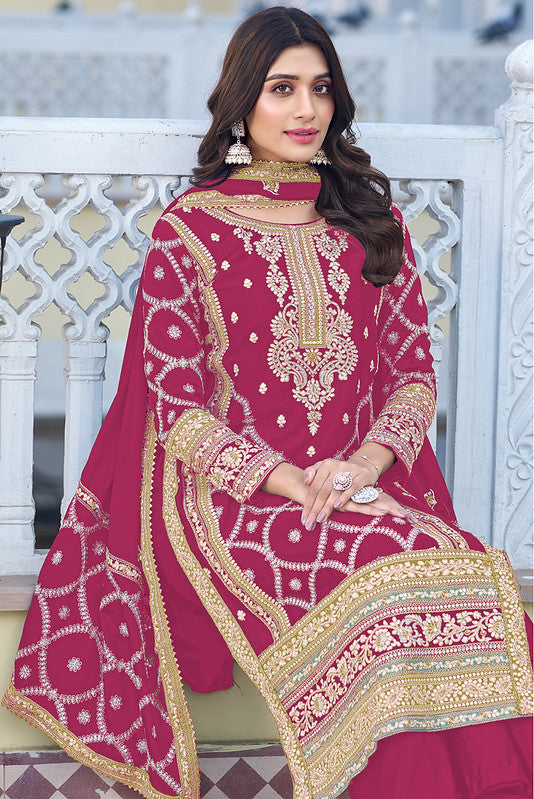 Zariveda Heavy Embroidery Chinnon Silk Salwar Kameez