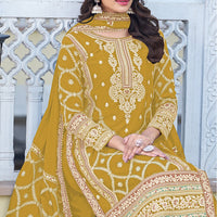 Zariveda Heavy Embroidery Chinnon Silk Salwar Kameez