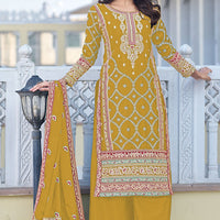 Zariveda Heavy Embroidery Chinnon Silk Salwar Kameez