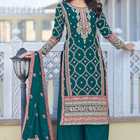 Zariveda Heavy Embroidery Chinnon Silk Salwar Kameez