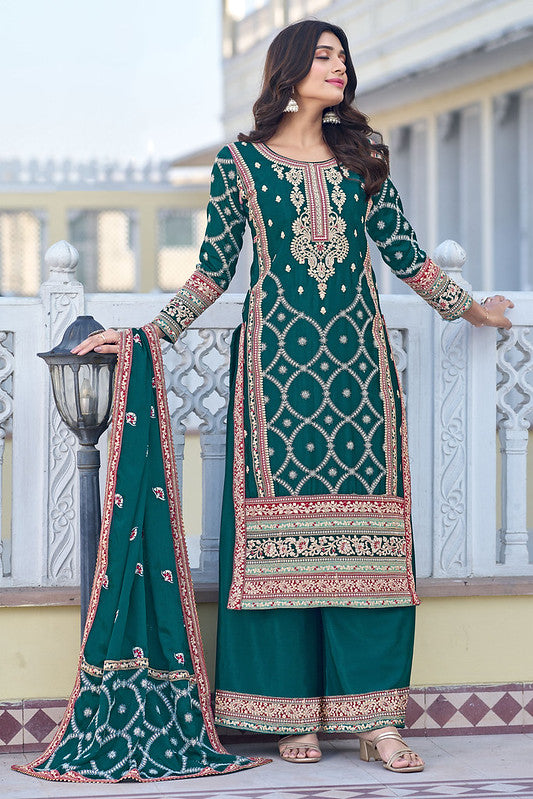 Zariveda Heavy Embroidery Chinnon Silk Salwar Kameez