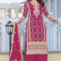 Zariveda Heavy Embroidery Chinnon Silk Salwar Kameez