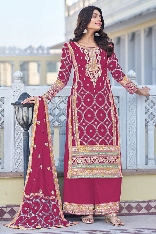 Zariveda Heavy Embroidery Chinnon Silk Salwar Kameez