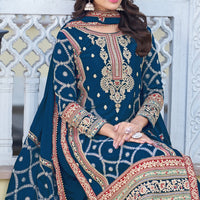 Zariveda Heavy Embroidery Chinnon Silk Salwar Kameez