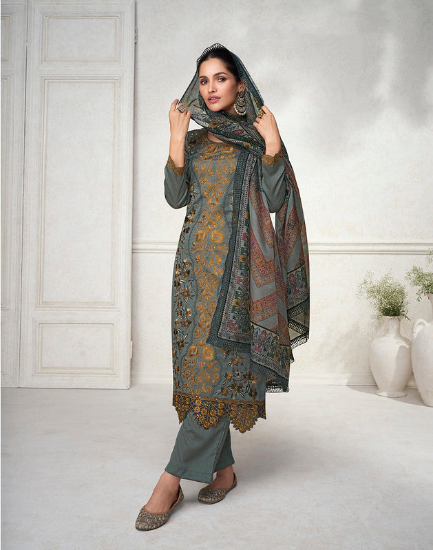 Zariveda Heavy Embroidery Premium Silk Salwar Kameez