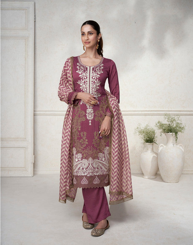 Zariveda Heavy Embroidery Premium Silk Salwar Kameez