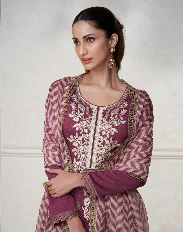 Zariveda Heavy Embroidery Premium Silk Salwar Kameez