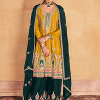 Zariveda Heavy Embroidery Premium Chinnon Silk Salwar Kameez