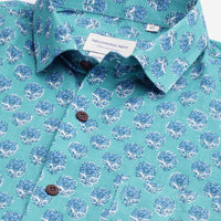 Millennial Men Turquoise blue & Blue  Cotton  Full Sleeve  Shirt for Men-MMF0270 - Zarivedaworld.com