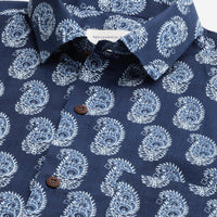 Millennial Men Indigo Blue  & White  Cotton  Full Sleeve  Shirt for Men-MMF0271 - Zarivedaworld.com