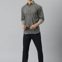 Millennial Men Olive & Cream  Cotton  Full Sleeve  Shirt for Men-MMF0273 - Zarivedaworld.com