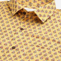 Millennial Men Mustard & Pink Cotton  Full Sleeve  Shirt for Men-MMF0282 - Zarivedaworld.com