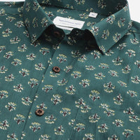 Millennial Men Teal Green & Green Cotton  Full Sleeve  Shirt for Men-MMF0287 - Zarivedaworld.com