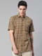 Millennial Men Brown & Beige Cotton  Half Sleeve Shirt for Men-MMH0168 - Zarivedaworld.com