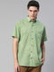 Millennial Men Light Green  & Parrot Green Cotton  Half Sleeve Shirt for Men-MMH0188 - Zarivedaworld.com