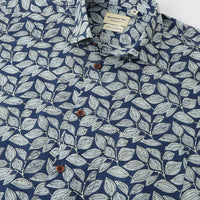 Millennial Men Blue Printed Cotton Half Sleeve Shirts